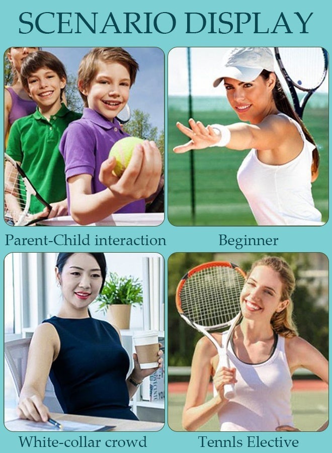 DUNISO Tennis Rackets Set for Student Training Tennis and Beginners of 2 Tennis Racquets Lightweight, ultra light parent-child fitness training Including Tennis Bag and Water Injection Base - Image 2